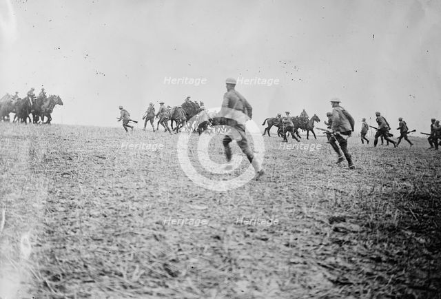 British Cavalry after attack on enemy, 21 Apr 1917. Creator: Bain News Service.