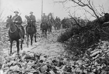 British Cavalry passing thro wrecked village, 21 Apr 1917.. Creator: Bain News Service