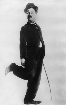 British comedian, actor and film director Charlie Chaplin in character, 20th century