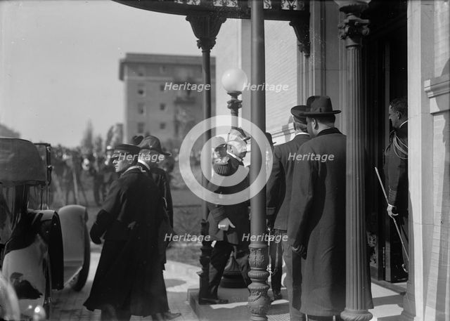 British Commission To U.S.  - Arrival At Long Residence, 1917. Creator: Harris & Ewing.