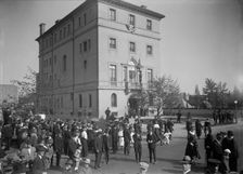 British Commission To U.S. - Arrival At Long Residence, 1917. Creator: Harris & Ewing