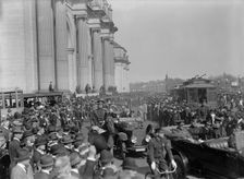 British Commission To U.S - Arrival At Union Station; General Views, 1917. Creator: Harris & Ewing