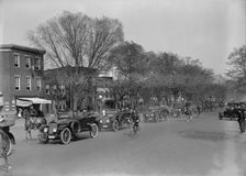 British Commission To U.S. - En Route To Residence of Breckinridge Long, 1917. Creator: Harris & Ewing