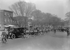 British Commission To U.S. - En Route To Residence of Breckinridge Long, 1917. Creator: Harris & Ewing