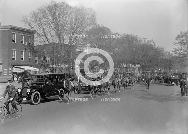 British Commission To U.S. - En Route To Residence of Breckinridge Long, 1917. Creator: Harris & Ewing.