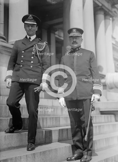 British Commission To U.S. - Gen. V.A. Lawford, Left, And Admiral Fletcher, U.S.N., 1917. Creator: Harris & Ewing.