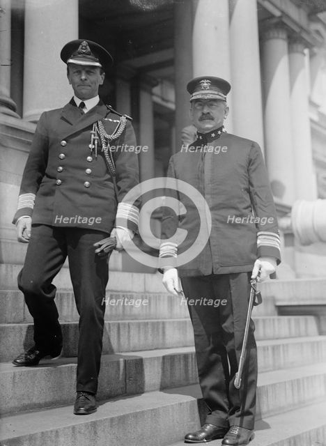 British Commission To U.S. - Gen. V.A. Lawford, Left, And Admiral Fletcher, U.S.N., 1917. Creator: Harris & Ewing.
