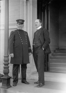 British Commission To U.S. - Inspector D.O. O'Donnell Talking To D.C. Policeman, 1917. Creator: Harris & Ewing