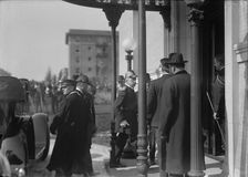 British Commission To U.S. - Arrival At Long Residence, 1917. Creator: Harris & Ewing