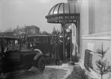 British Commission To U.S. - Arrival At Long Residence, 1917. Creator: Harris & Ewing
