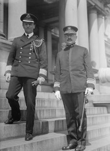 British Commission To U.S. - Gen. V.A. Lawford, Left, And Admiral Fletcher, U.S.N., 1917. Creator: Harris & Ewing