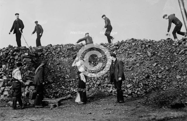 British coal strike - building up reserves for Midland Railway, between c1910 and c1915. Creator: Bain News Service.