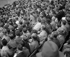 British Crowds Watching a Cricket Match, 1943-1944. Creator: British Pathe Ltd