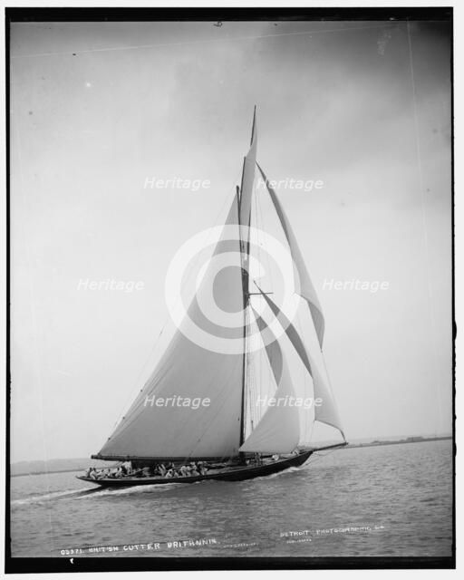 British cutter Britannia, between 1880 and 1899. Creator: Henry Greenwood Peabody.