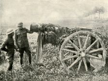 British Dummy Gun in Field to Attract the Fire of the Germans (1919). Creator: Unknown