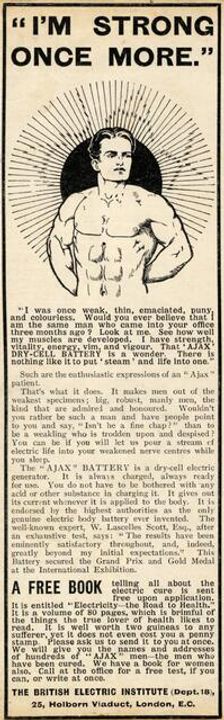 British Electric Institute Electric belt, 1890s