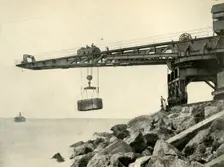 British Engineeering Work in Mexico: Building a Breakwater 1919. Creator: Unknown