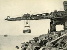 British Engineeering Work in Mexico: Building a Breakwater 1919. Creator: Unknown