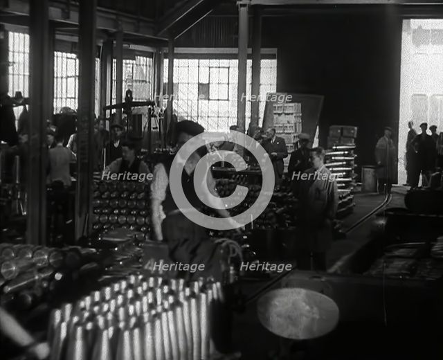 British Factory Workers Making Ammunition, 1941. Creator: British Pathe Ltd.