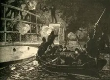 British forces capturing the Canadian rebel ship Caroline on the Niagara River, 1837 (c1890).) Creator: Unknown