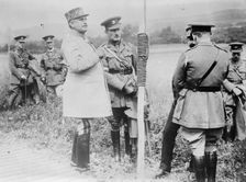 British & French officers in conference, 5 Aug 1917. Creator: Bain News Service