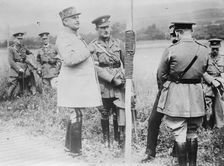 British & French officers in conference, 5 Aug 1917. Creator: Bain News Service