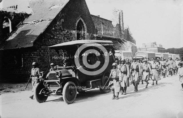British funeral, Cugny, between c1915 and c1920. Creator: Bain News Service.