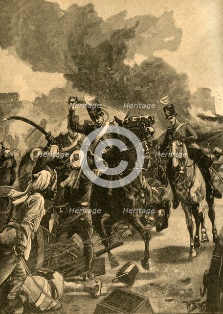 British General Joseph Thackwell at the Battle of Sobraon, Punjab, India, 1846 (c1890). Creator: Unknown.