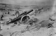 British guns bombard Germans, Aug 1916. Creator: Bain News Service