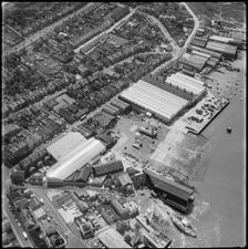British Hovercraft Corporation Ltd Works, East Cowes, 1970. Creator: Aerofilms