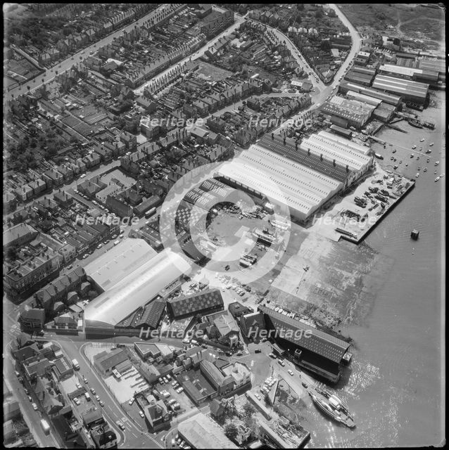 British Hovercraft Corporation  Ltd Works, East Cowes, 1970. Creator: Aerofilms.