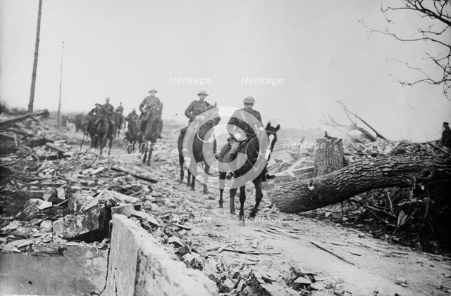 British in ruined village, between c1915 and c1920. Creator: Bain News Service.