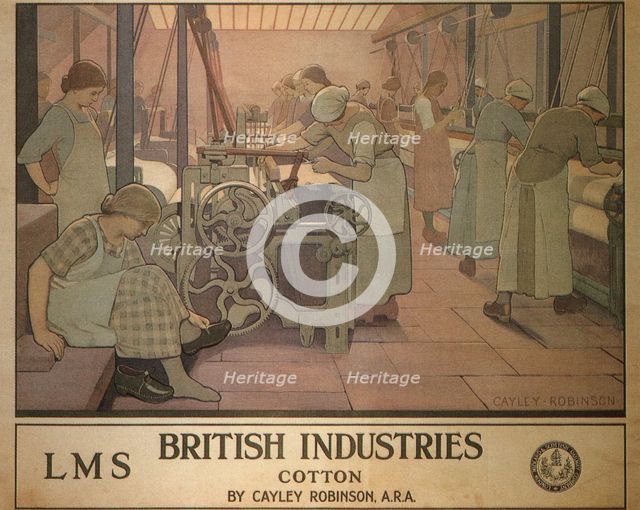British Industries - Cotton, 1924. Artist: Robinson, Cayley (1862-1927)