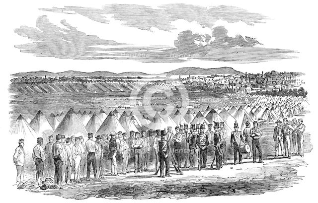 British Infantry of the Line encamped at Scutari - from a daguerreotype by Mr. Robertson, of Constan Creator: Unknown.