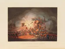 British infantry storm the fortress of Ciudad Rodrigo on January 19, 1812, 1815. Creator: Sutherland, Thomas (1785-1838)