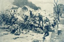 British Infantry Storm Ruined Heudicourt 1917. Creator: Unknown