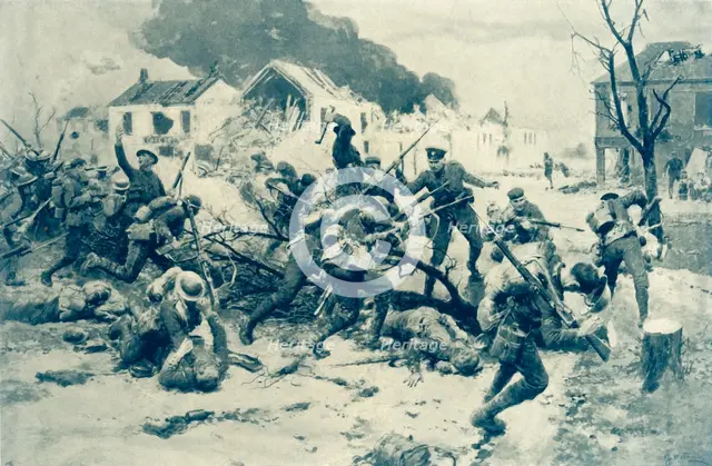 'British Infantry Storm Ruined Heudicourt', 1917. Creator: Unknown.