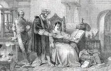 British Institution Exhibition - "The First Impression" - painted by H. Selous, 1850. Creator: Smyth