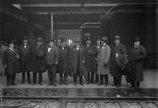British Labor Committees At Union Station, 1917. Creator: Harris & Ewing