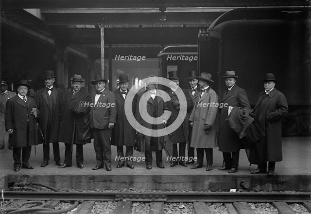 British Labor Committees At Union Station, 1917. Creator: Harris & Ewing.