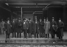 British Labor Committees At Union Station, 1917. Creator: Harris & Ewing