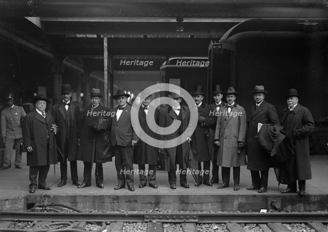 British Labor Committees At Union Station, 1917. Creator: Harris & Ewing.