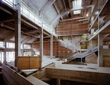 British Library, Euston Road, St Pancras, Camden, London, 11/07/1988. Creator: John Laing plc