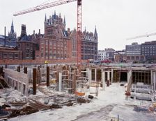 British Library, Euston Road, St Pancras, Camden, London, 12/06/1986. Creator: John Laing plc