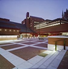 British Library, Euston Road, St Pancras, Camden, London, 15/02/1996. Creator: John Laing plc