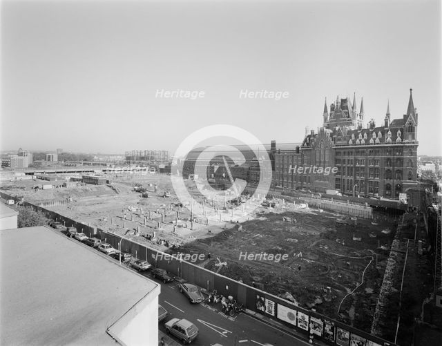 British Library, Euston Road, St Pancras, Camden, London, 26/10/1984. Creator: John Laing plc.