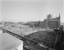 British Library, Euston Road, St Pancras, Camden, London, 26/10/1984. Creator: John Laing plc