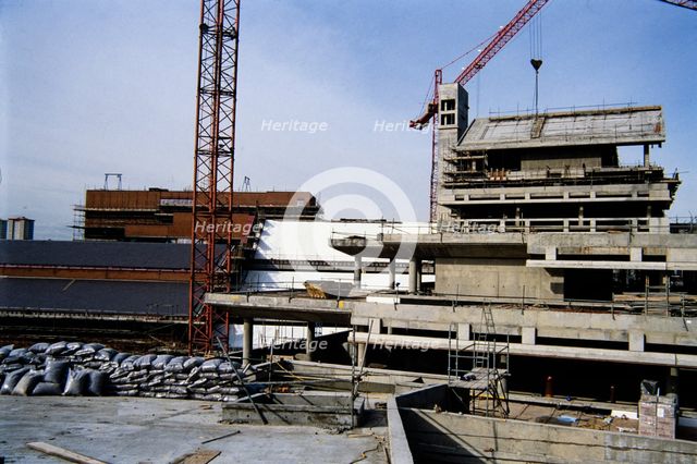 British Library, Euston Road, St Pancras, Camden, London, c November 1988. Creator: John Laing plc.