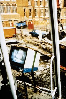 British Library, Euston Road, St Pancras, Camden, London, c1986. Creator: John Laing plc