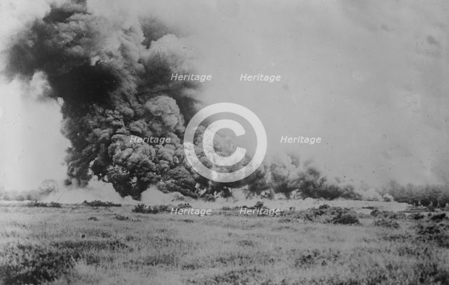 British liquid fire attack, 7 Jul 1917. Creator: Bain News Service.